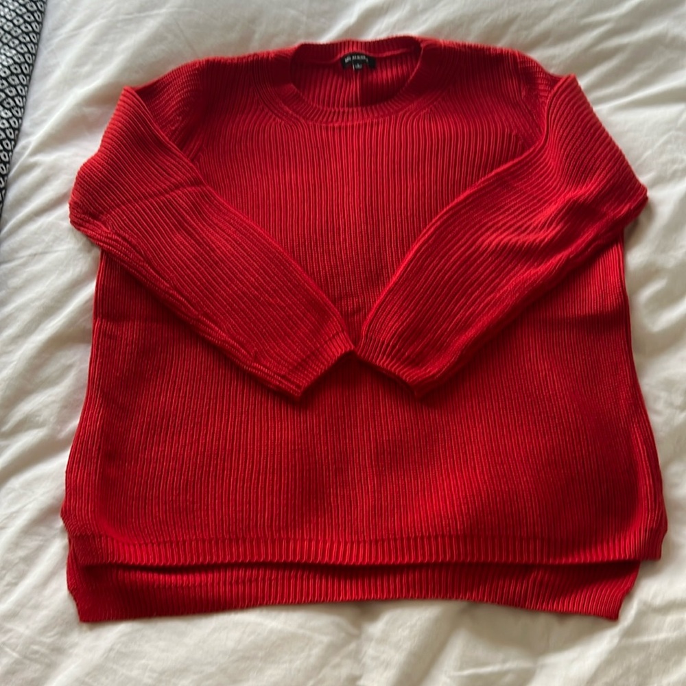 525 America cotton sweater, size small, red
